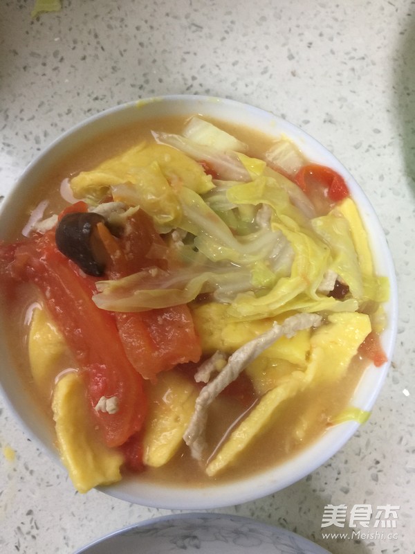 时蔬鸡蛋疙瘩面的做法步骤:5
