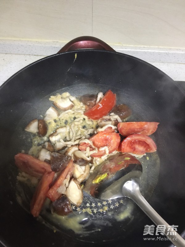 时蔬鸡蛋疙瘩面的做法步骤:3