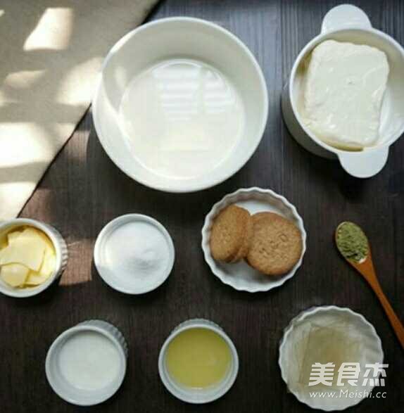 抹茶大理石芝士蛋糕的做法步骤：1