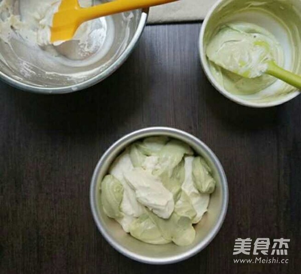 抹茶大理石芝士蛋糕的做法步骤:12