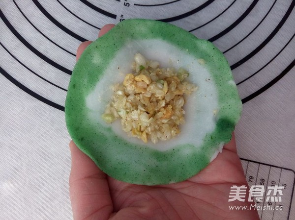 水晶白菜蒸饺的做法步骤:14