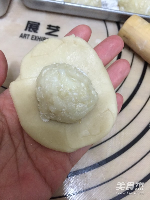 软糯豆沙/糯米老婆饼的做法步骤：20