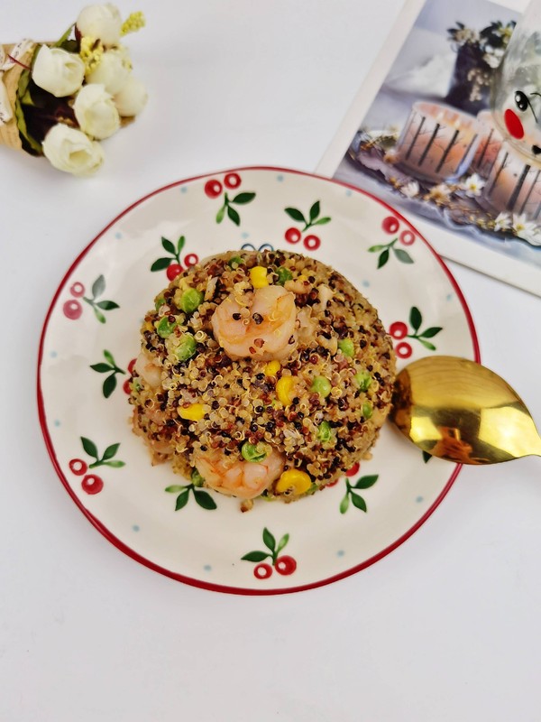 三色藜麦炒饭的做法步骤:10