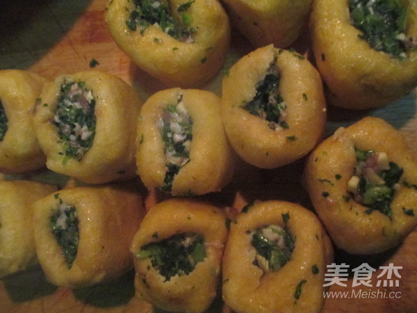 野菜冬笋嵌油豆腐的做法步骤:10