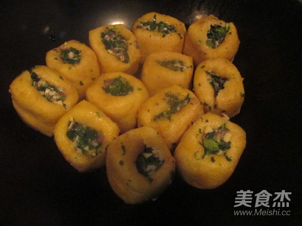野菜冬笋嵌油豆腐的做法步骤:11