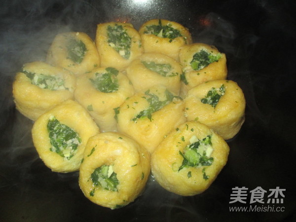 野菜冬笋嵌油豆腐的做法步骤:13