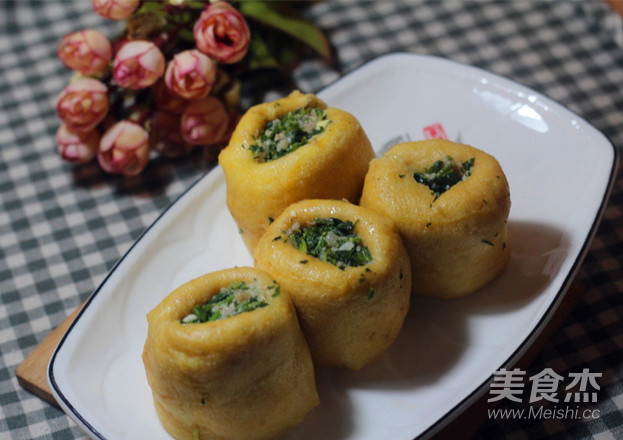 野菜冬笋嵌油豆腐的做法步骤:14