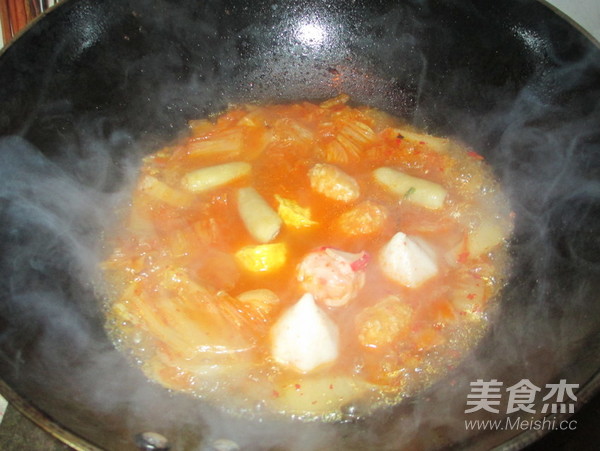 泡菜火锅的做法步骤:5