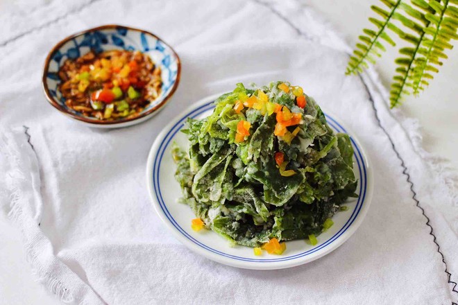 芹菜叶蒸麦饭的做法步骤：19