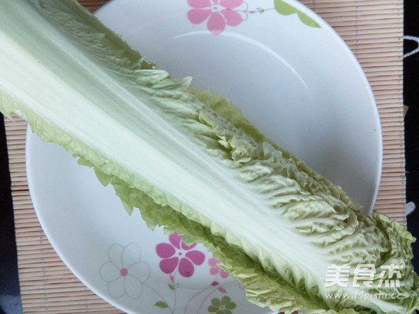香菇白菜芯的做法步骤:2