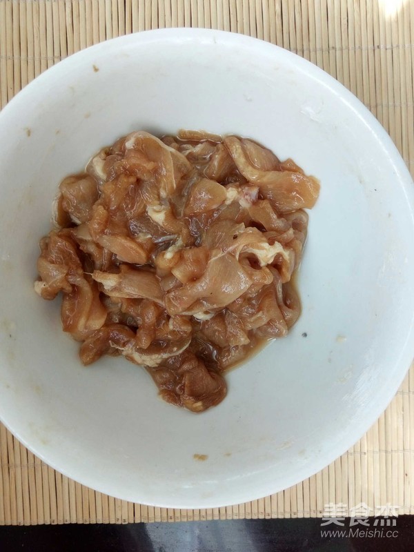 鸡肉炒香菇油菜的做法步骤：4