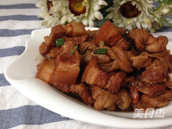 百叶结红烧肉的做法步骤:9