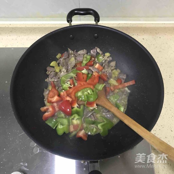 火爆鸡胗的做法步骤:11
