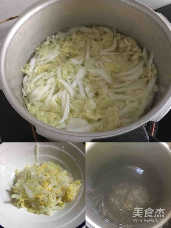 猪肉白菜炖粉条的做法步骤:2