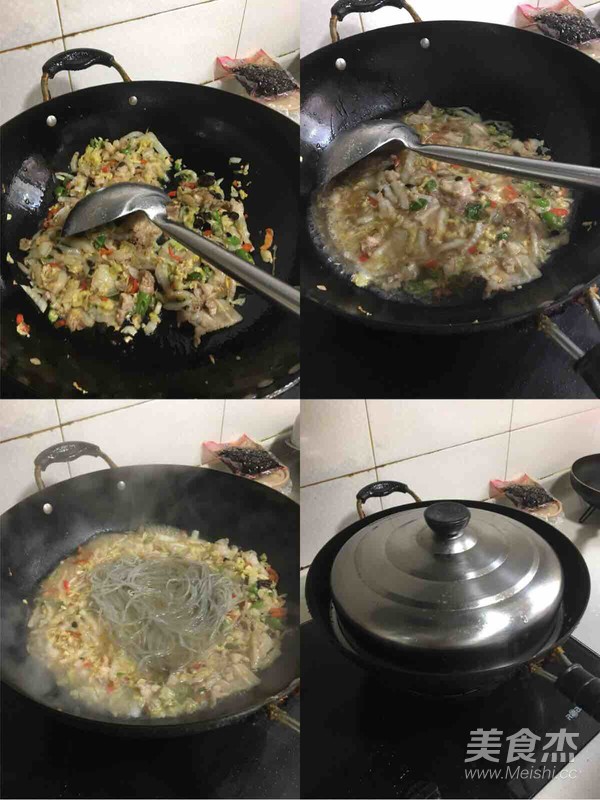 猪肉白菜炖粉条的做法步骤:4
