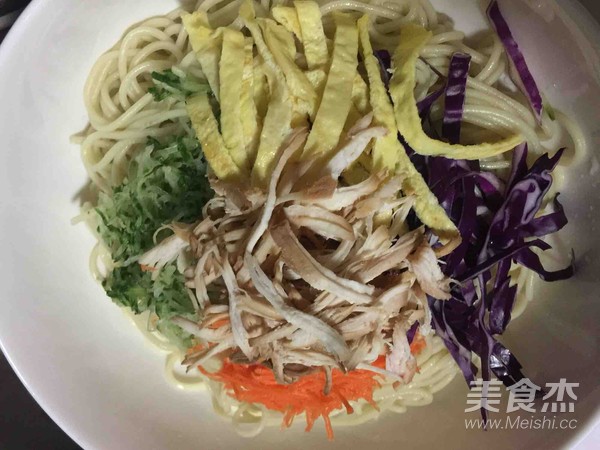 芝香鸡丝凉面的做法步骤:6