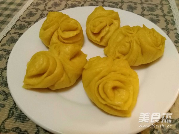 南瓜面花样馒头的做法步骤:10