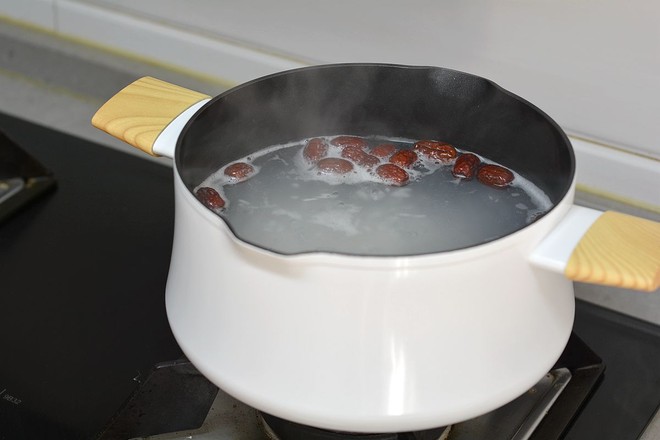 红枣桂圆红薯粥的做法步骤:7