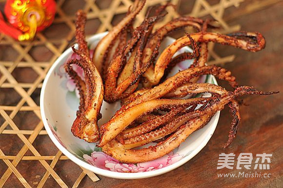 香炸鱿鱼须的做法步骤:4