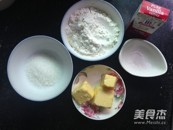 香草粗糖饼干的做法步骤：1