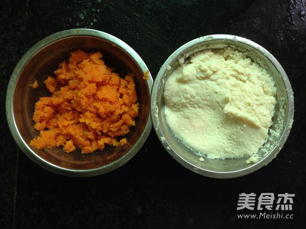 胡萝卜泥炒豆渣的做法步骤:4