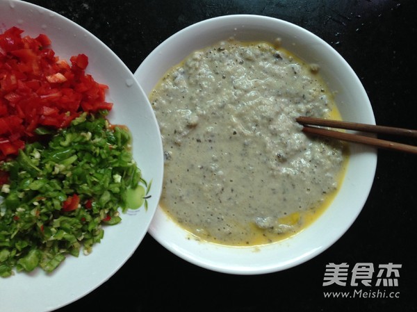双色鸡蛋炒豆渣的做法步骤:4