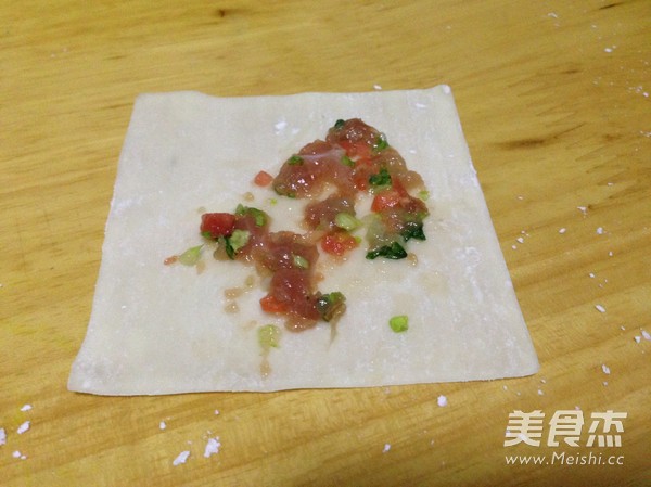 酥炸馄饨的做法步骤:4