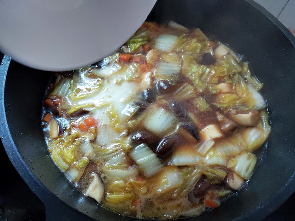 娃娃菜烩玉子豆腐的做法步骤：11