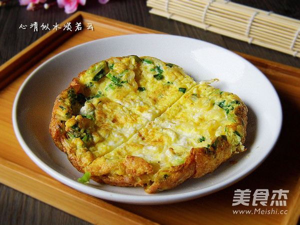 葱花银鱼煎蛋的做法步骤:7