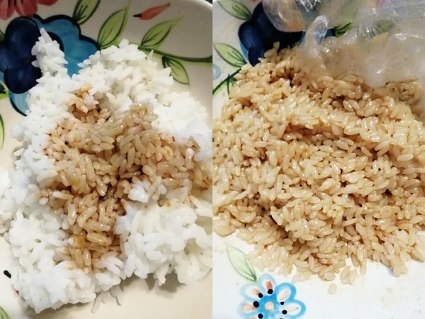 酱油蛋炒饭的做法步骤:3