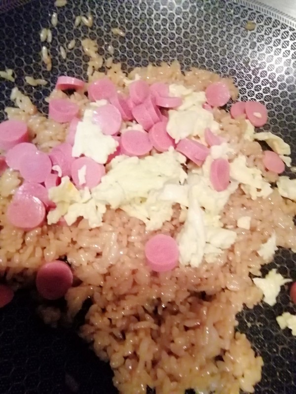 酱油蛋炒饭的做法步骤:7
