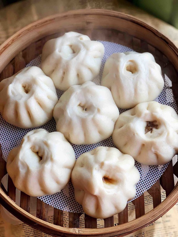香菇瘦肉包子的做法步骤:11