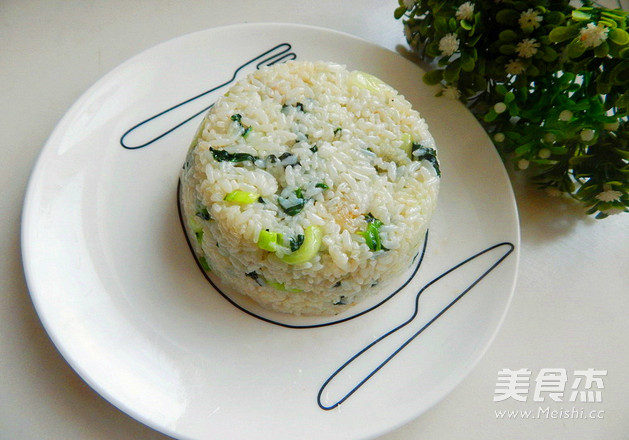 青菜炒饭的做法步骤：9