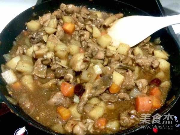 土豆烧鸡汤面的做法步骤：7