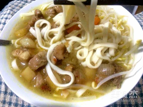 土豆烧鸡汤面的做法步骤：10
