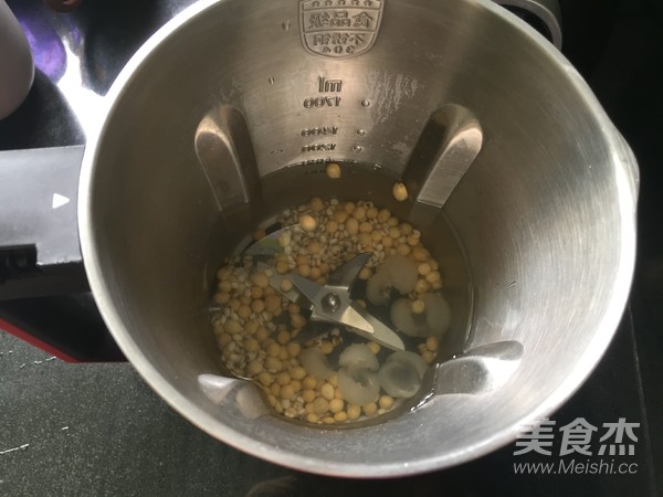 桂圆薏米豆浆的做法步骤：4