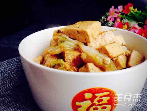 白菜炖豆腐的做法步骤:12
