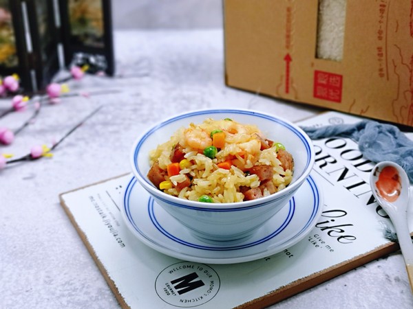 时蔬香肠炒饭的做法步骤:13