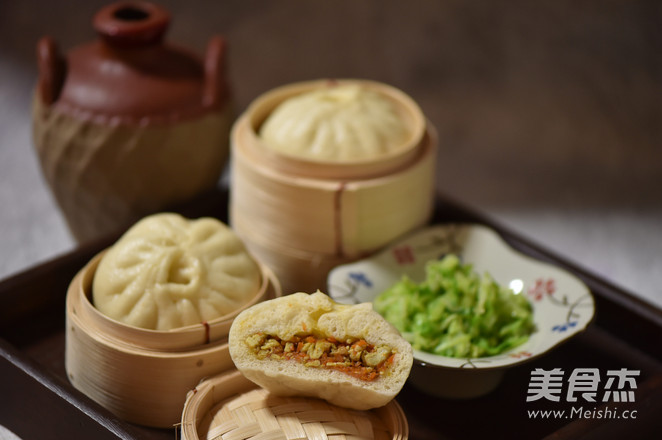 胡萝卜鸡蛋素包的做法步骤：16
