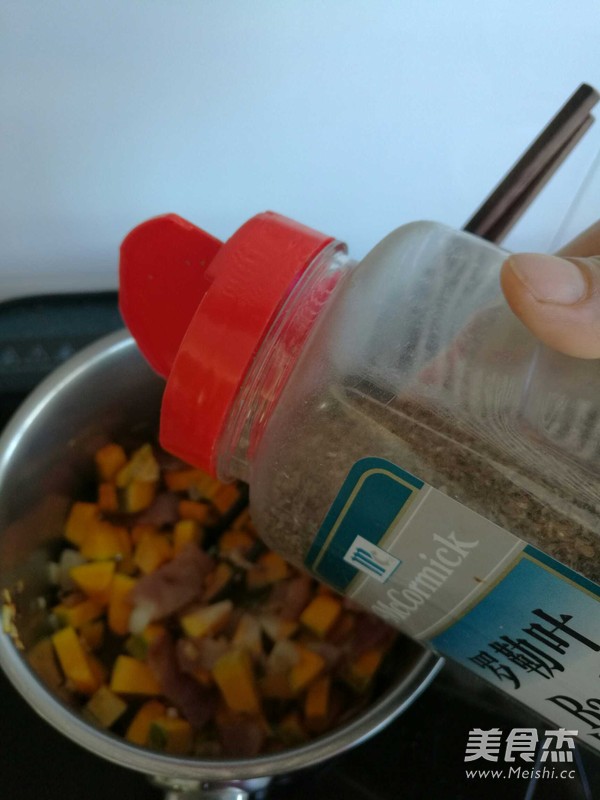 培根南瓜焗意面的做法步骤:9