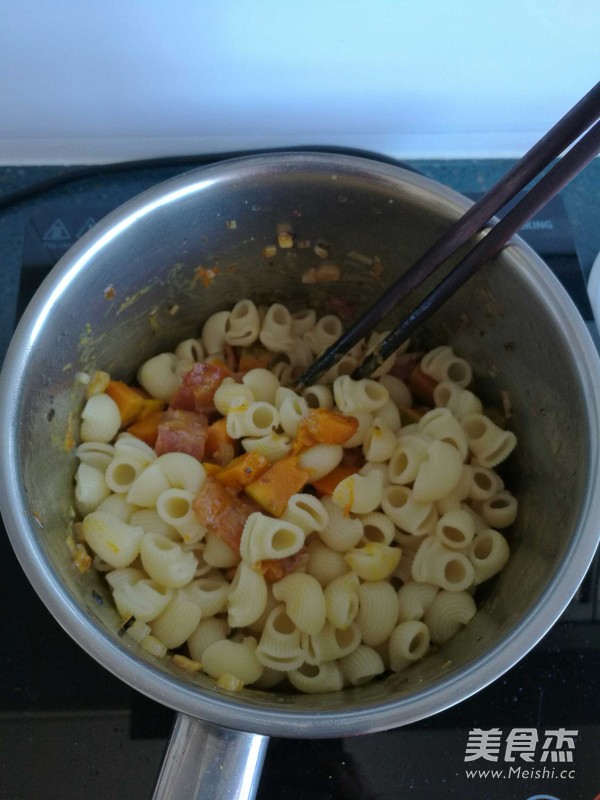 培根南瓜焗意面的做法步骤:11