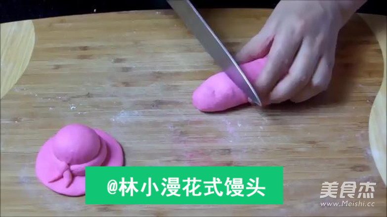 彩色帽子馒头造型的做法步骤:2