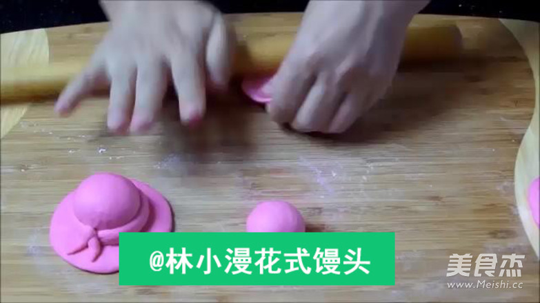 彩色帽子馒头造型的做法步骤:4