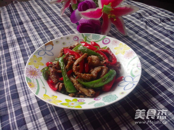 辣椒炒肉的做法步骤:13