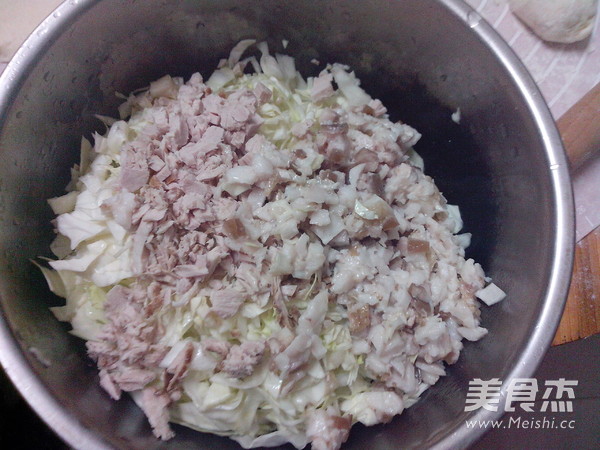 猪肉包菜包子的做法步骤:8