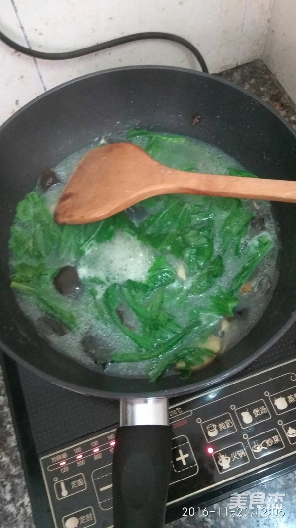 皮蛋芥菜汤的做法步骤:6