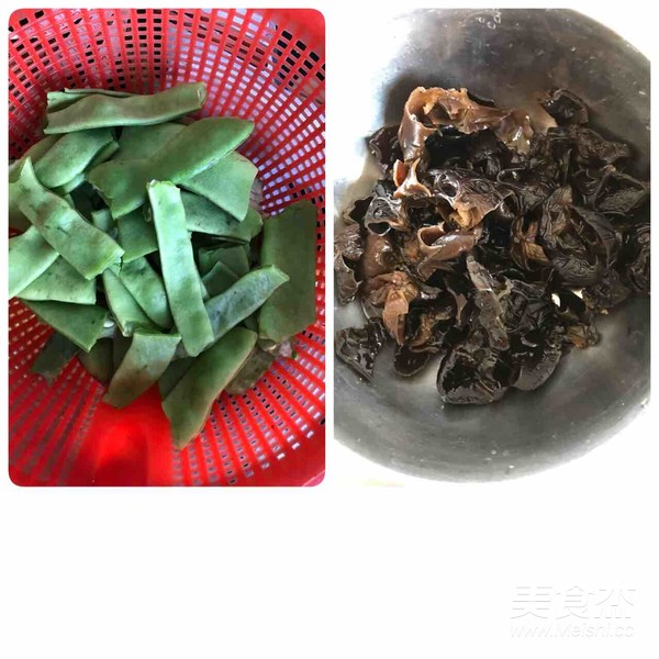 五花肉炒藊豆的做法步骤：3