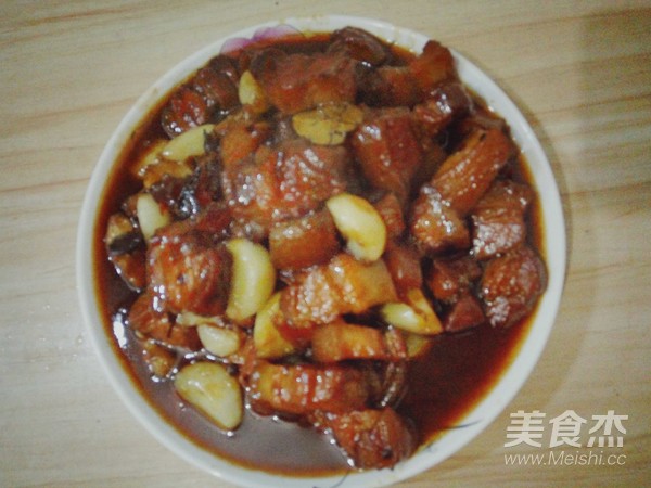 大蒜红烧肉的做法步骤:8