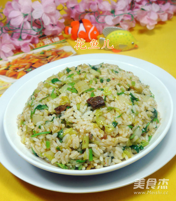 芹菜白菜炒饭的做法步骤：8