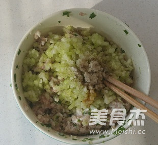 翡翠白菜蒸饺的做法步骤：7